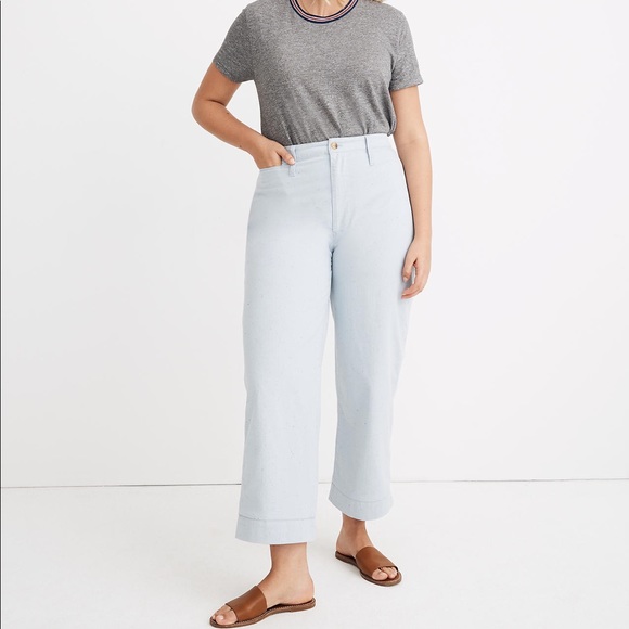 Madewell Pants - Madewell Slim Emmett Wide-Leg Crop Pants